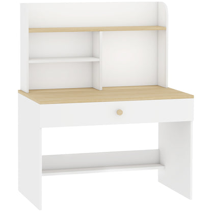 Secretária Infantil Aiyaplay Melamina De Madeira, Mdf Branco 80x50x100 Cm_0