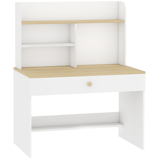 Secretária Infantil Aiyaplay Melamina De Madeira, Mdf Branco 80x50x100 Cm_0