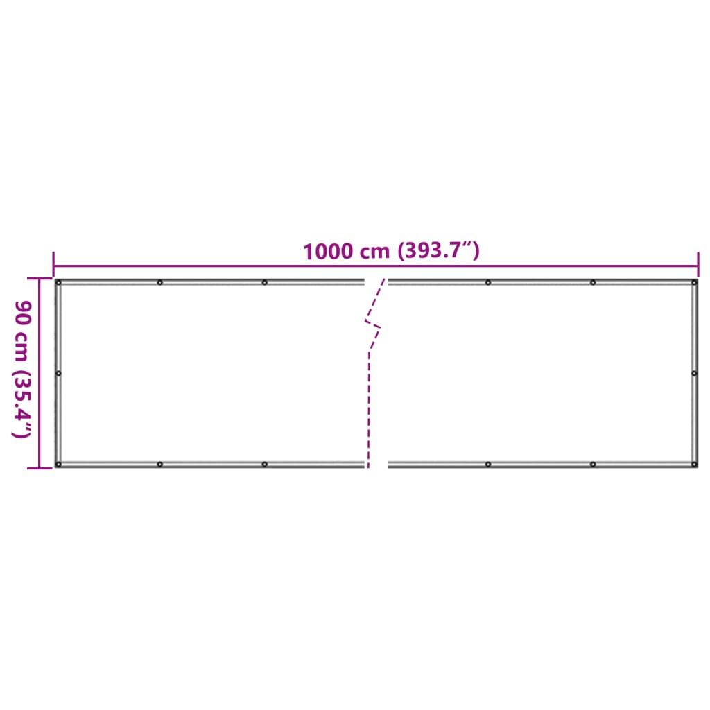 Pantalla De Privacidad De Balcón Pvc Crema 1000x90 Cm / Vetonek_2