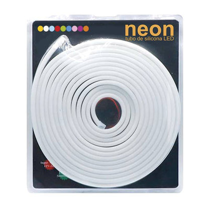 Led Neon Silicona Monocolor, Dc24v, 120led/m, 6x12mm, 5 Metros, 60w, Corte 1cm, Blanco Frío_1