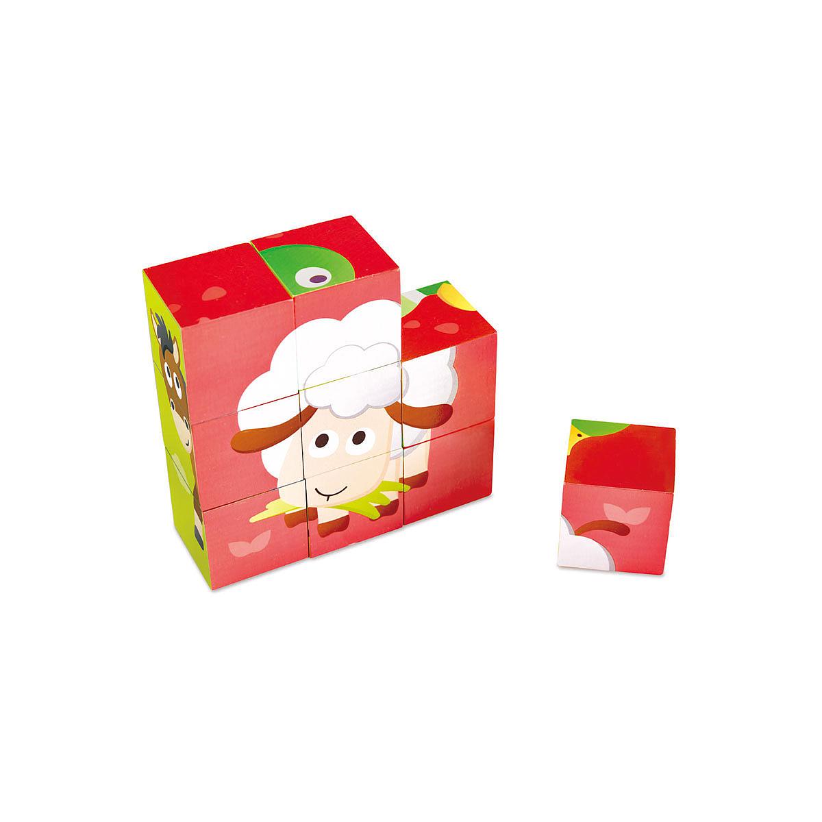 Puzzle-cubos Farm Animal Hape_1