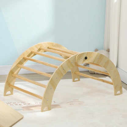 Escalador Para Niños Aiyaplay Tablero Multicapa De Pino Madera Natural 219x72.5x68.5 Cm_3