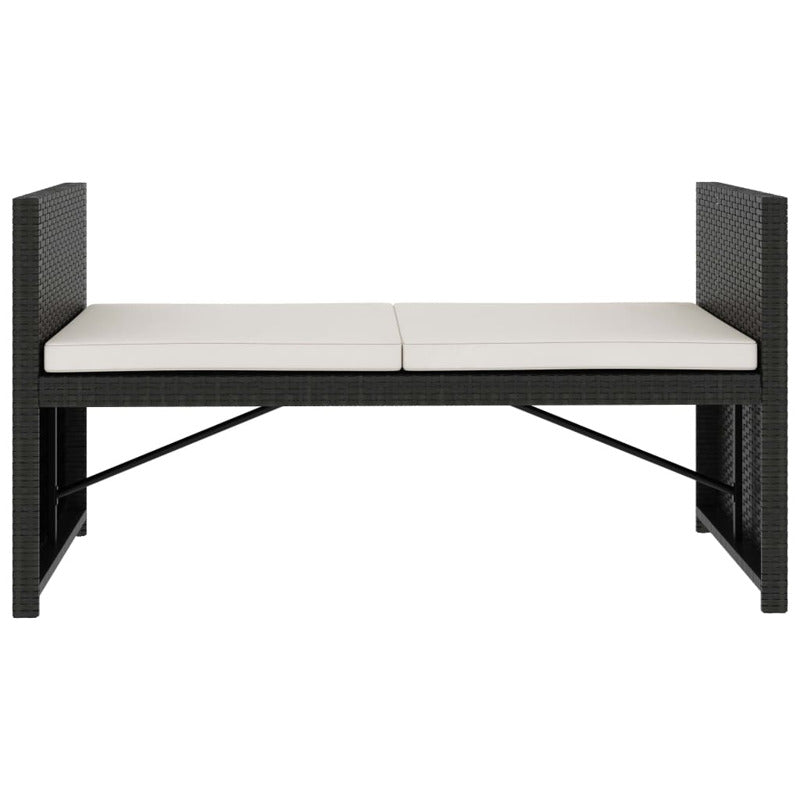 Vidaxl Set Muebles De Jardín 5 Piezas Y Cojines Ratán Sintético Negro_5
