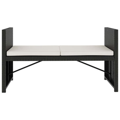 Vidaxl Set Muebles De Jardín 5 Piezas Y Cojines Ratán Sintético Negro_5
