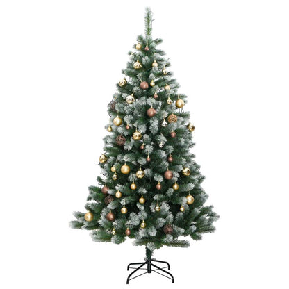 Vidaxl Árbol De Navidad Artificial Con Bisagras 300 Led Y Bolas 180 Cm_3