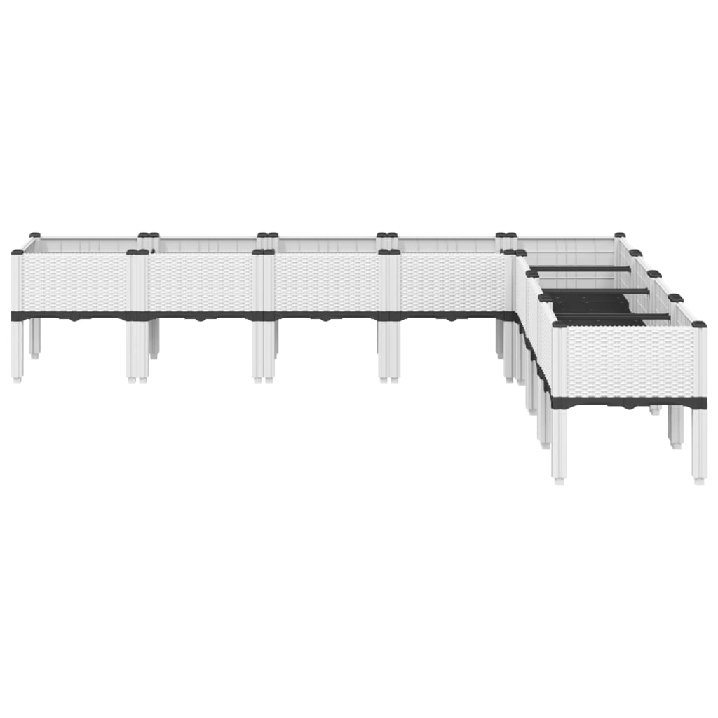Jardinera Con Patas Pp Blanco 200x160x42 Cm_2