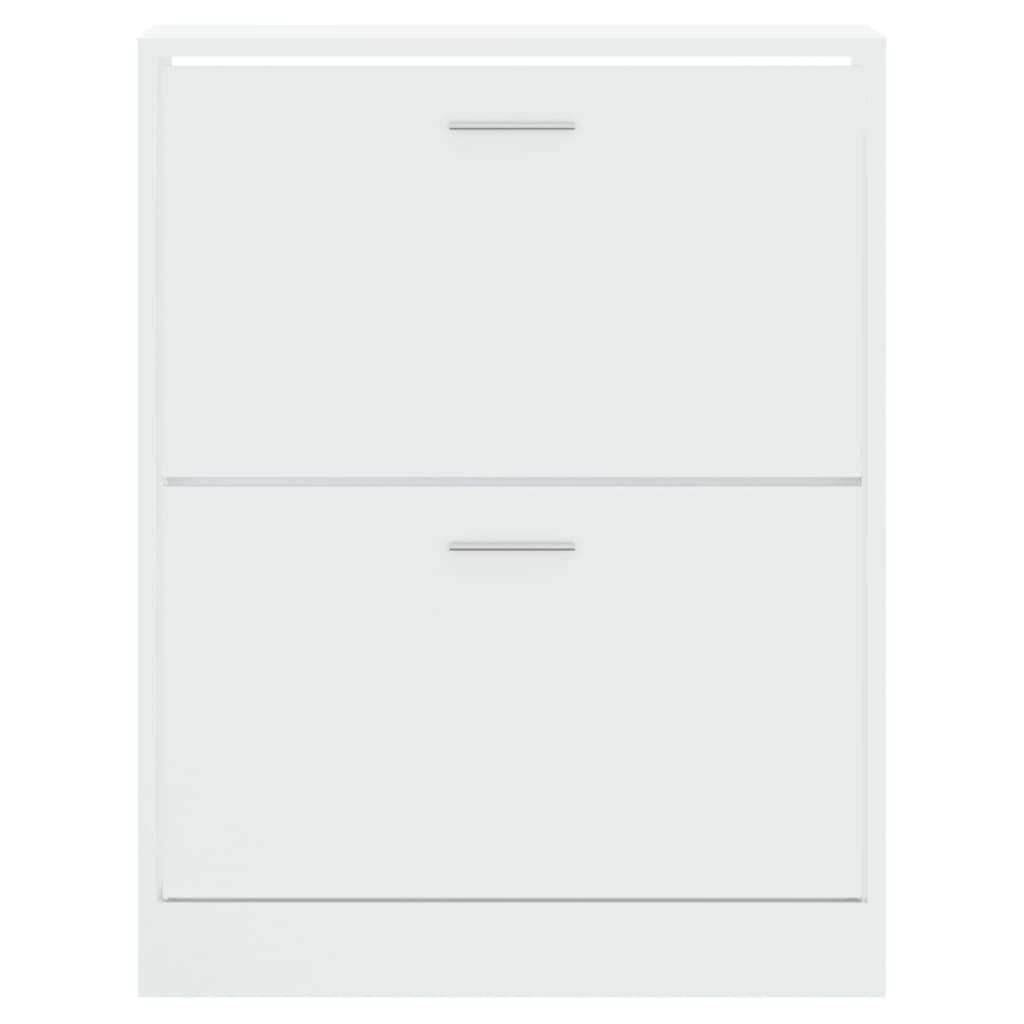 Vidaxl Mueble Zapatero Madera Contrachapada Blanco Brillo 63x24x81 Cm_3