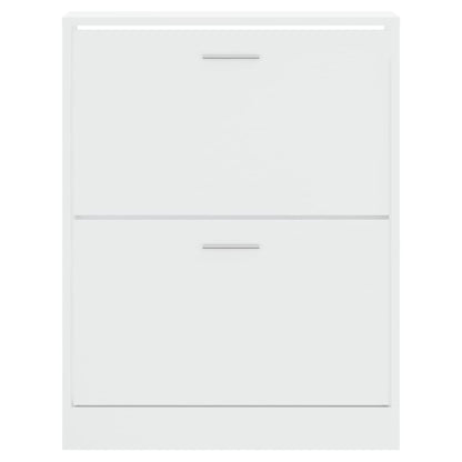 Vidaxl Mueble Zapatero Madera Contrachapada Blanco Brillo 63x24x81 Cm_3