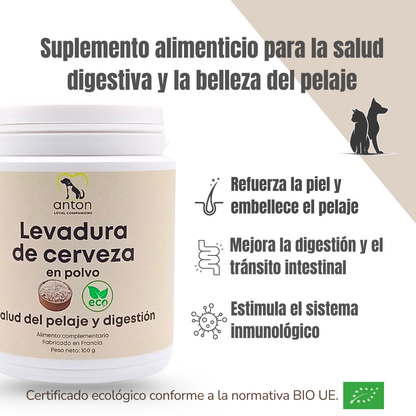 Suplemento natural para la piel y el pelaje de perros y gatos – Levadura de cerveza ECO 100 g_1