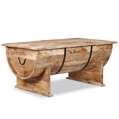 Mesa De Centro De Madera Maciza De Mango 88x50x40 Cm_2