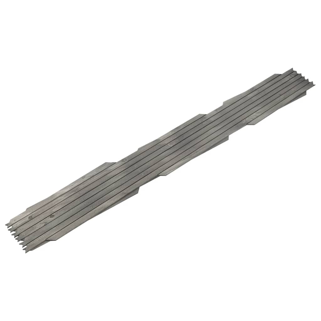 Vallas Enrejado 5 Uds Madera Maciza De Abeto Gris 180x80 Cm / Vetonek_2