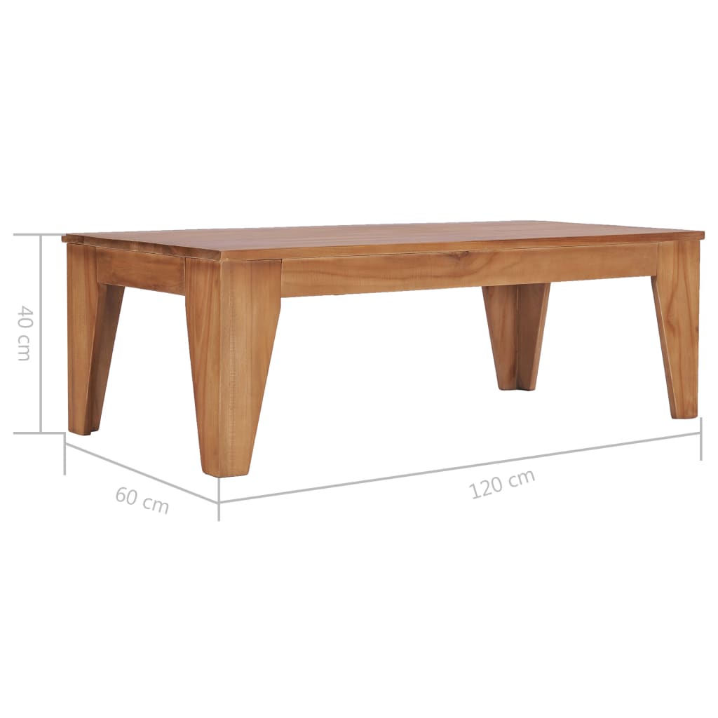 Mesa De Centro Madera Maciza De Teca 120x60x40 Cm_4