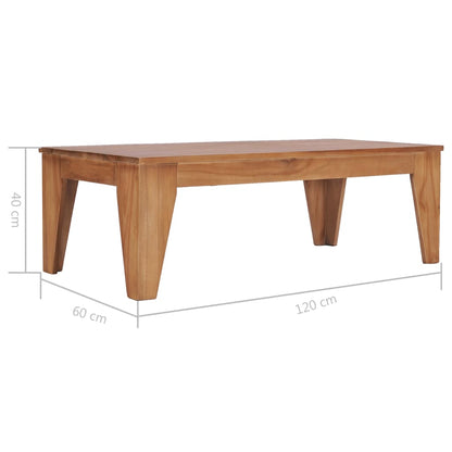 Mesa De Centro Madera Maciza De Teca 120x60x40 Cm_4