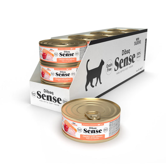 Dibaq Sense Cat Pollo Y Salmón Con Manzana (12uds X 70g)_0