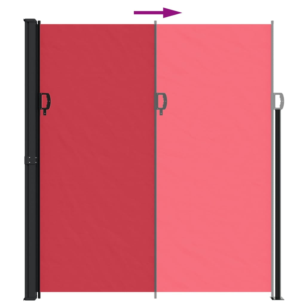 Vidaxl Toldo Lateral Retráctil Rojo 220x500 Cm_4