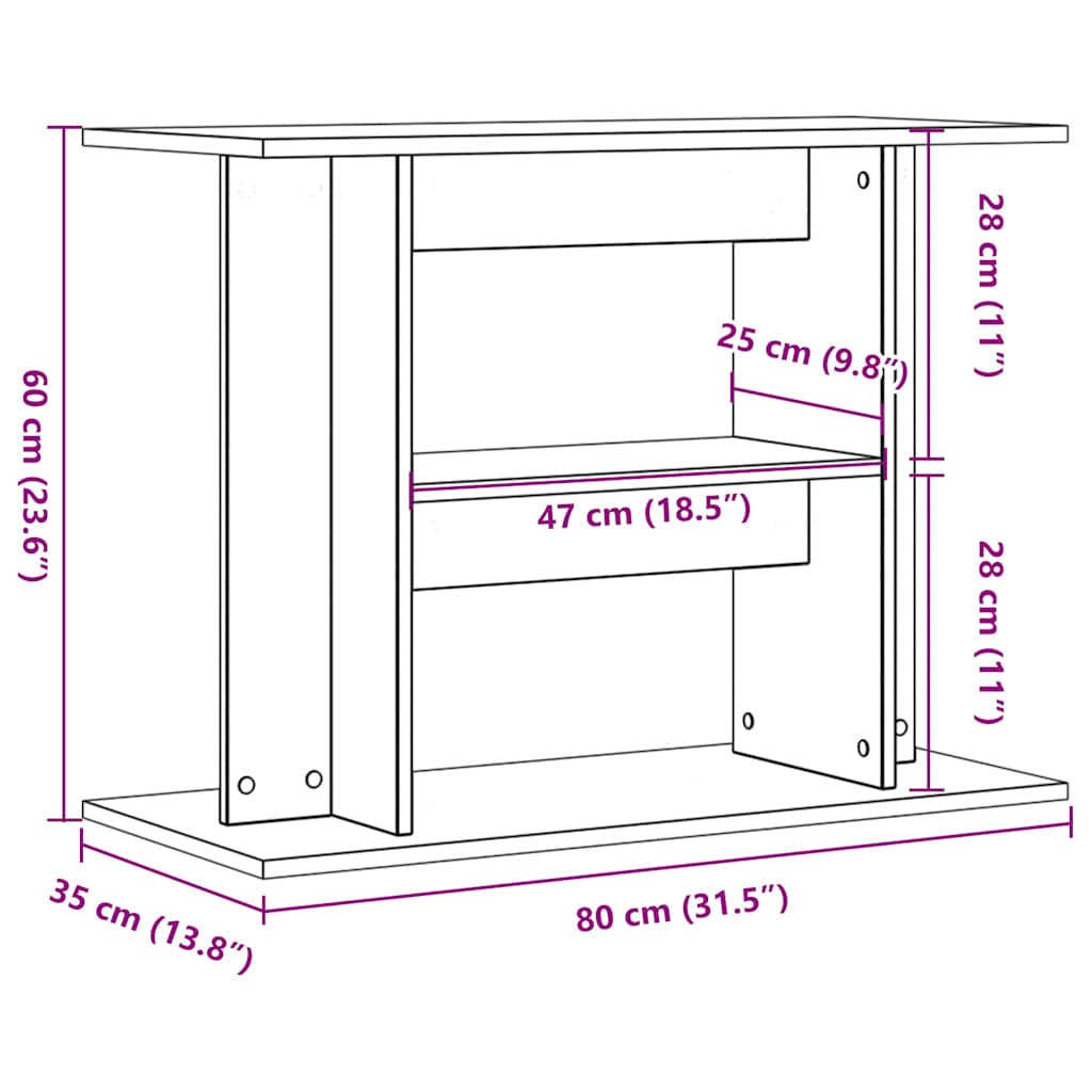 Vidaxl Soporte Para Acuario De Madera Vieja 80x35x60 Cm Madera De Ingeniería_2