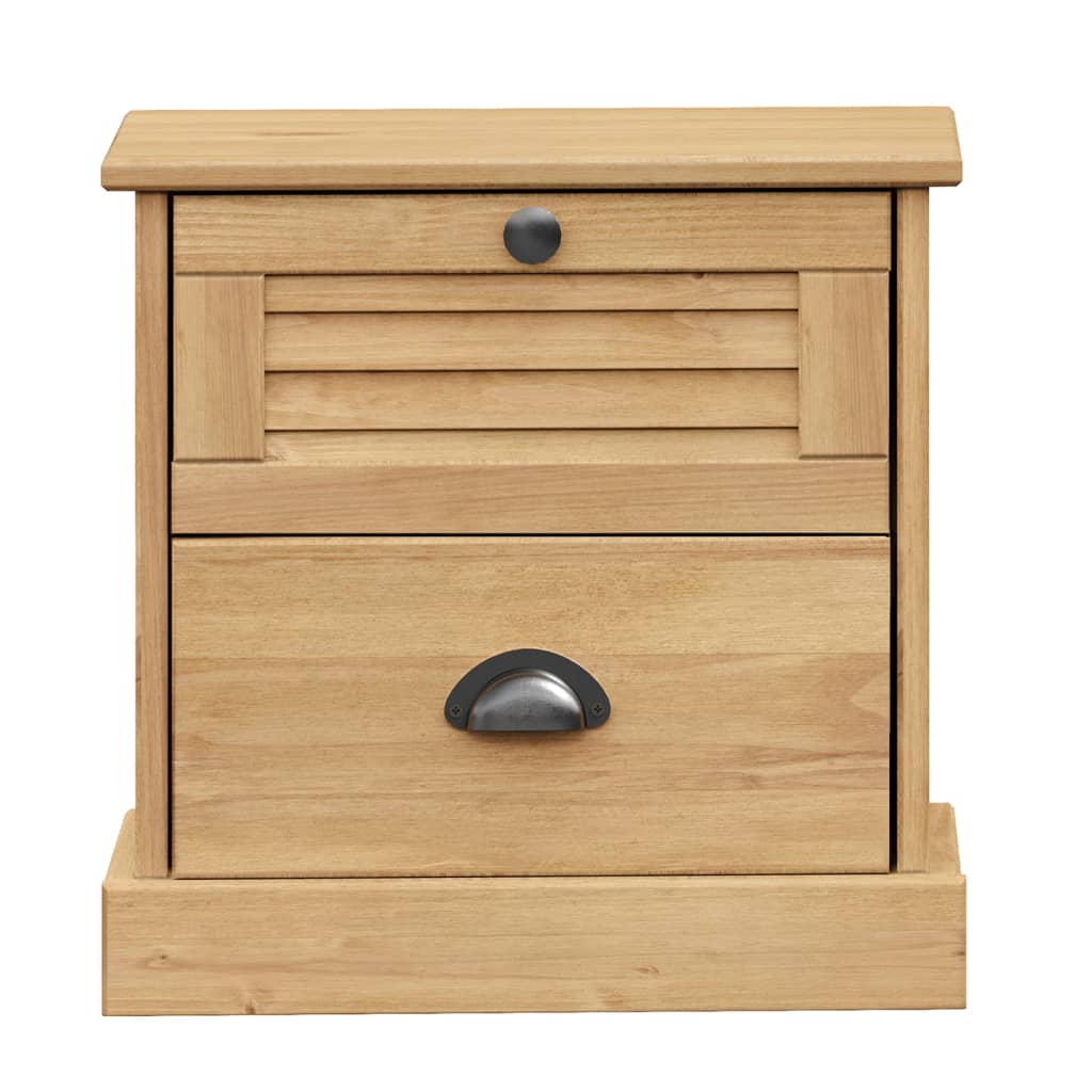 Mesita De Noche Vigo Madera Maciza De Pino 42x35x42 Cm_3