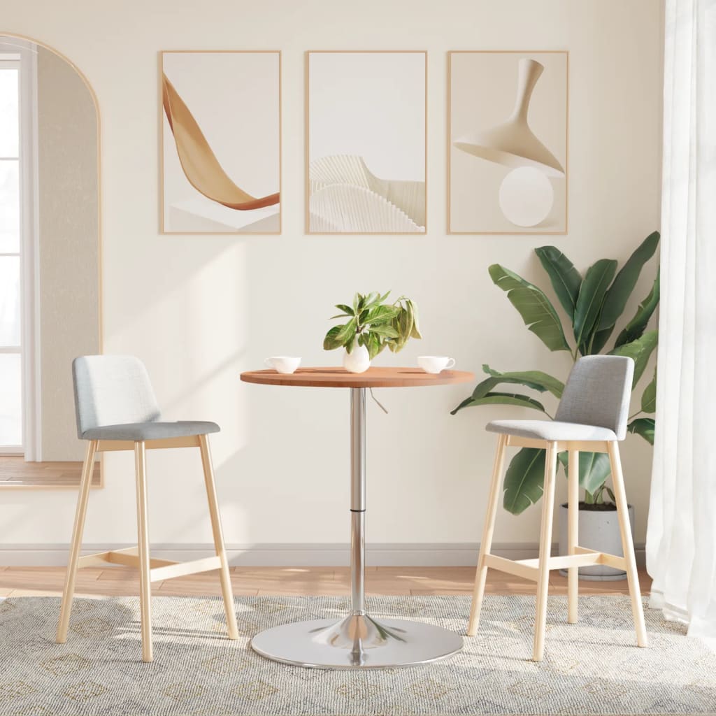 Mesa Alta De Madera Maciza De Haya Ø60x89,5 Cm_1