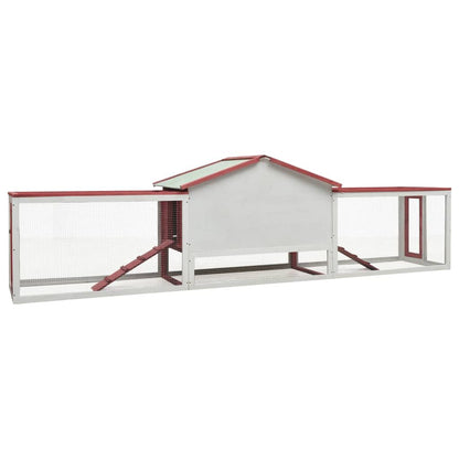 Vidaxl Conejera Madera Maciza Pino Y Abeto Rojo 310x70x87 Cm_3