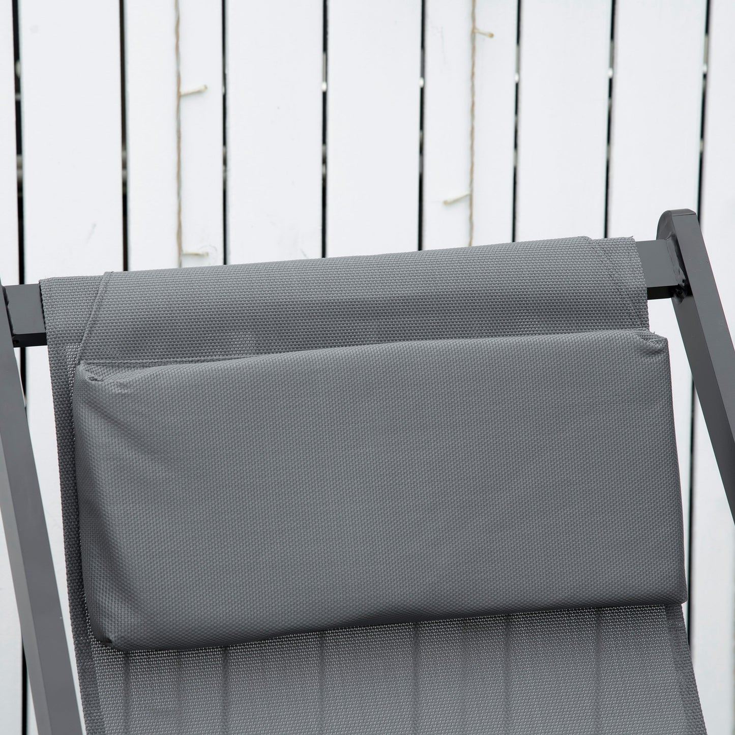 Outsunny Conjunto De 2 Tumbonas Plegables De Aluminio 58x96,5x91,5 Cm Gris_3