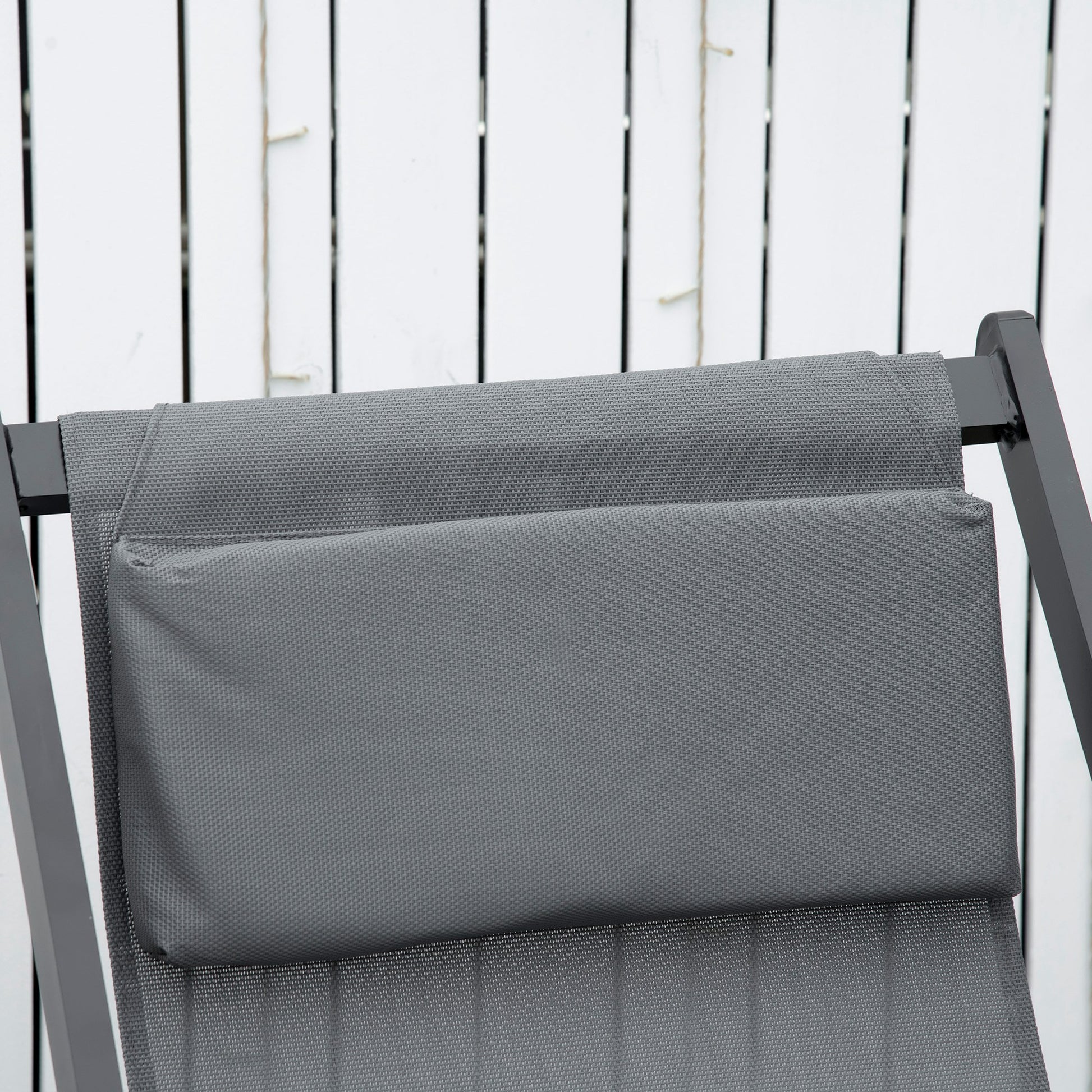 Outsunny Conjunto De 2 Tumbonas Plegables De Aluminio 58x96,5x91,5 Cm Gris_3