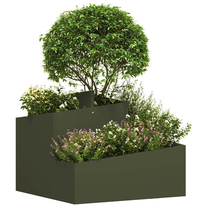 Macetero De Jardín Verde Oliva 60 X 60 X 50 Cm_2