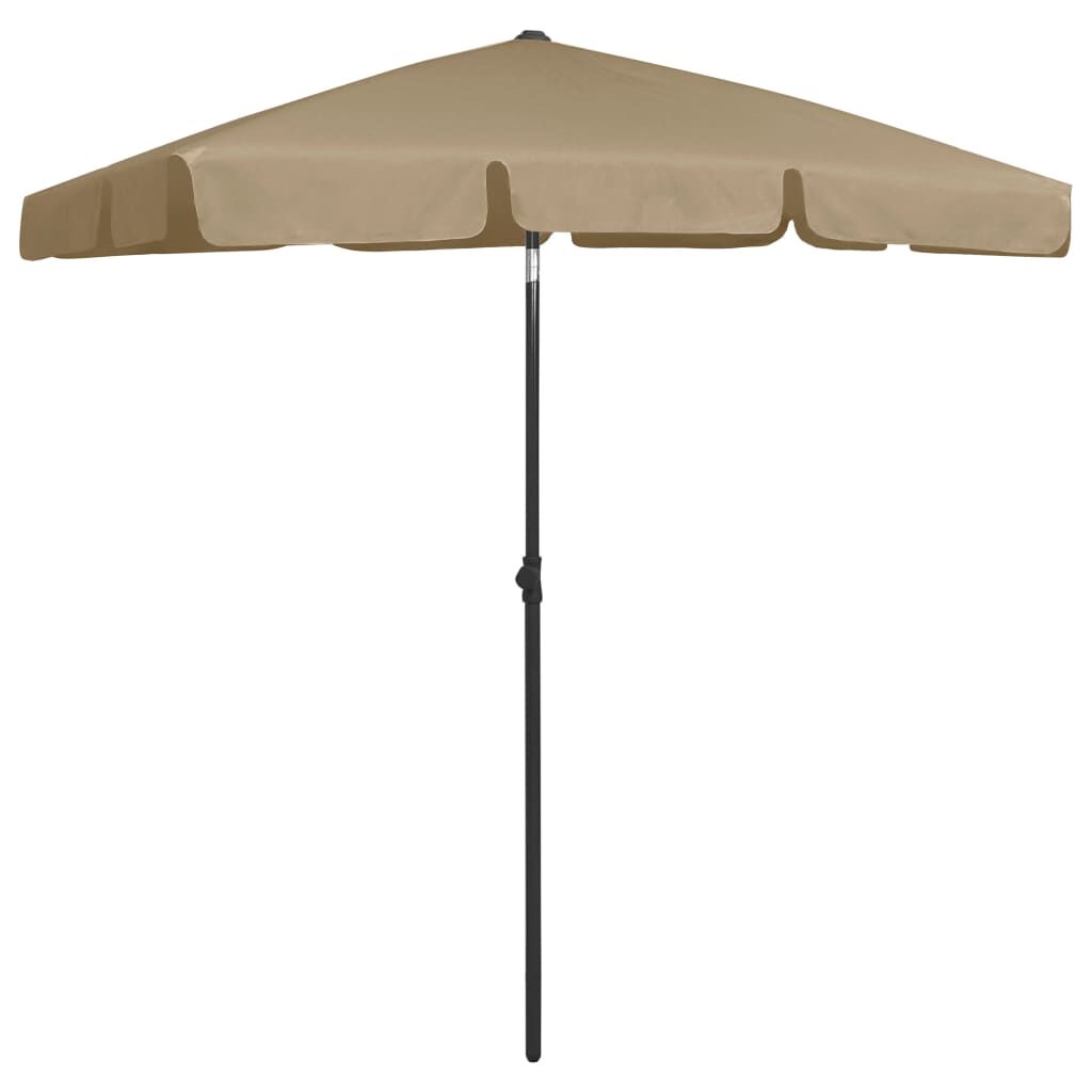 Vidaxl Sombrilla De Playa Gris Taupe 180x120 Cm_1