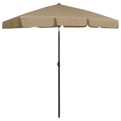 Vidaxl Sombrilla De Playa Gris Taupe 180x120 Cm_1