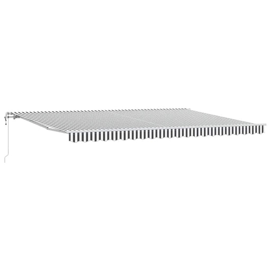 Toldo Retráctil Automático Gris Antracita Y Blanco 500x300 Cm_0