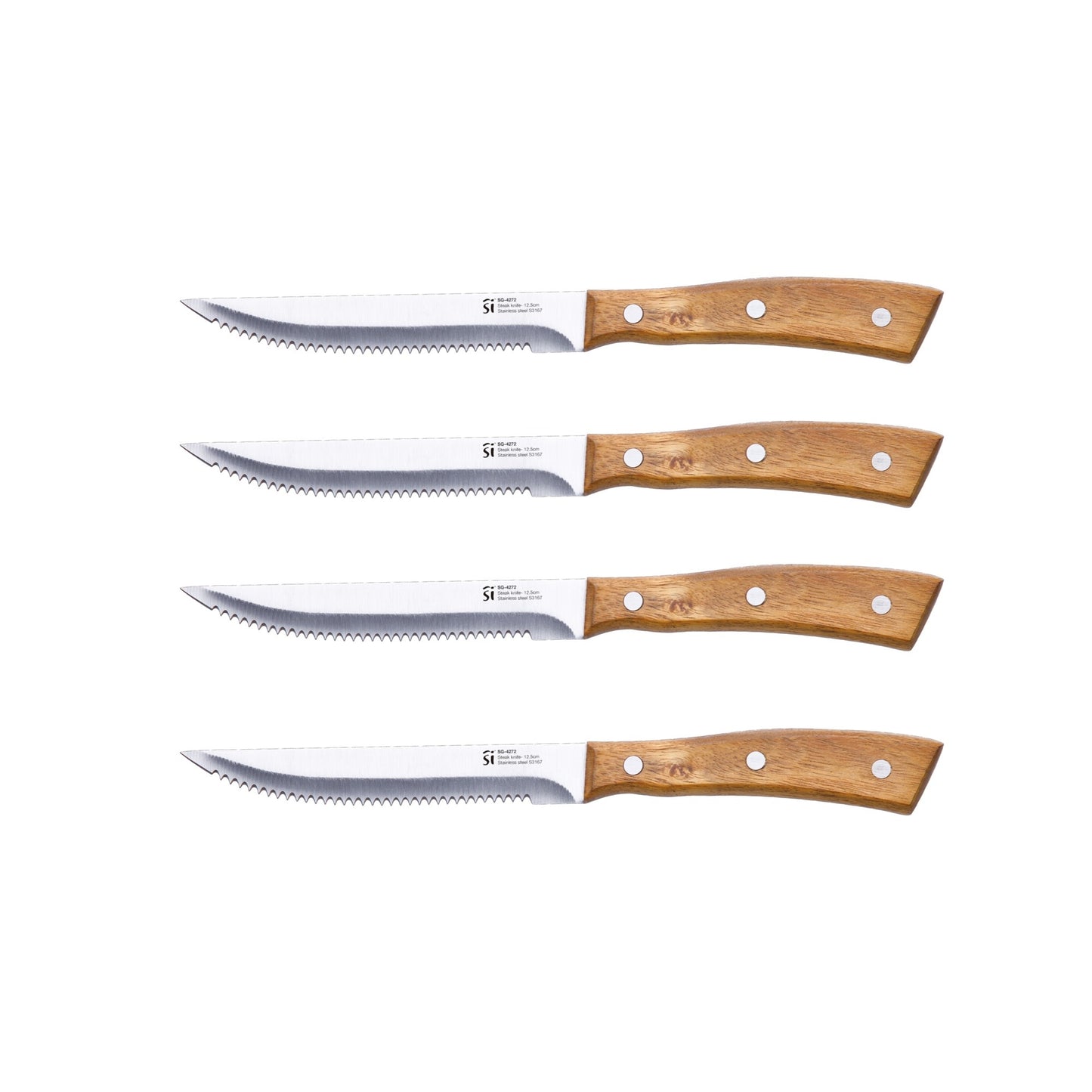 Juego De 4 Cuchillos Chuleteros Acero Inoxidable Moods San Ignacio_0