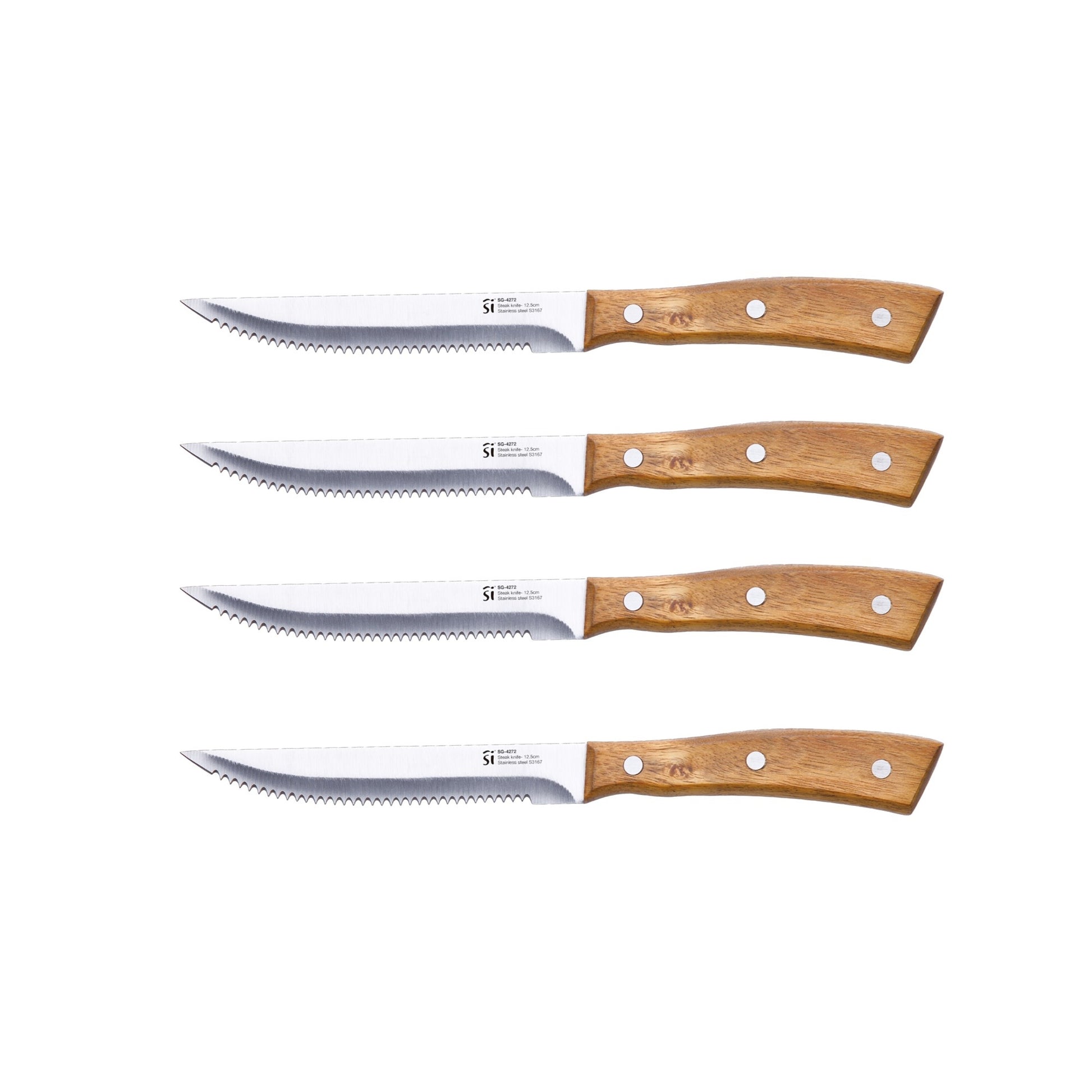 Juego De 4 Cuchillos Chuleteros Acero Inoxidable Moods San Ignacio_0