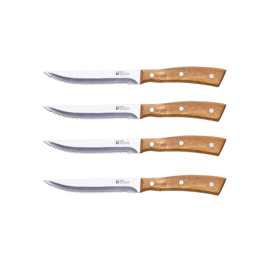 Juego De 4 Cuchillos Chuleteros Acero Inoxidable Moods San Ignacio_0