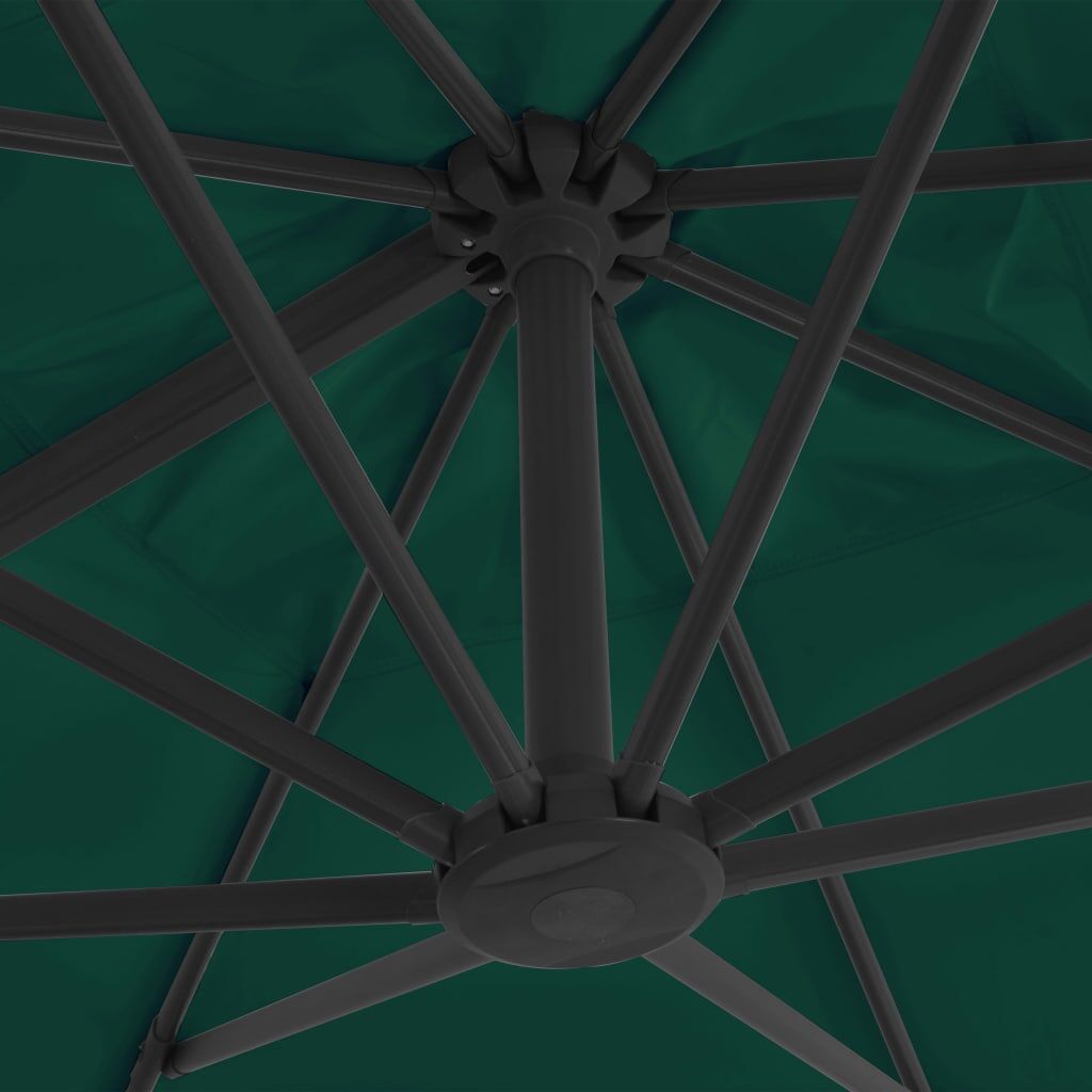 Vidaxl Sombrilla Jardín Voladiza Con Palo De Aluminio Verde 300x300 Cm_4