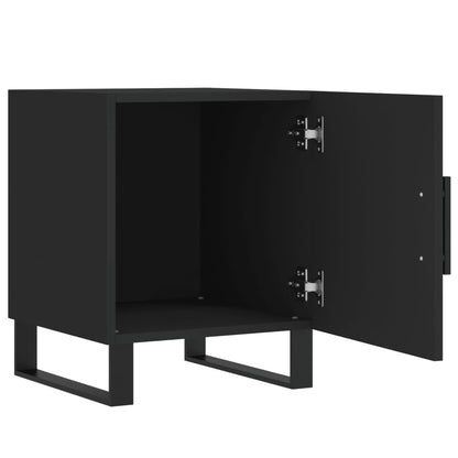 Mesitas De Noche 2 Uds Madera De Ingeniería Negro 40x40x50 Cm_3
