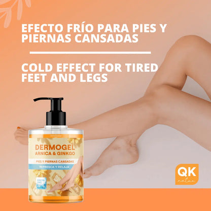 QKnatur - Gel Árnica & Ginkgo Efecto Frío 500ml - Alivio Y Frescor Para Piernas Y Pies Cansados - Relajante E Hidratante_1