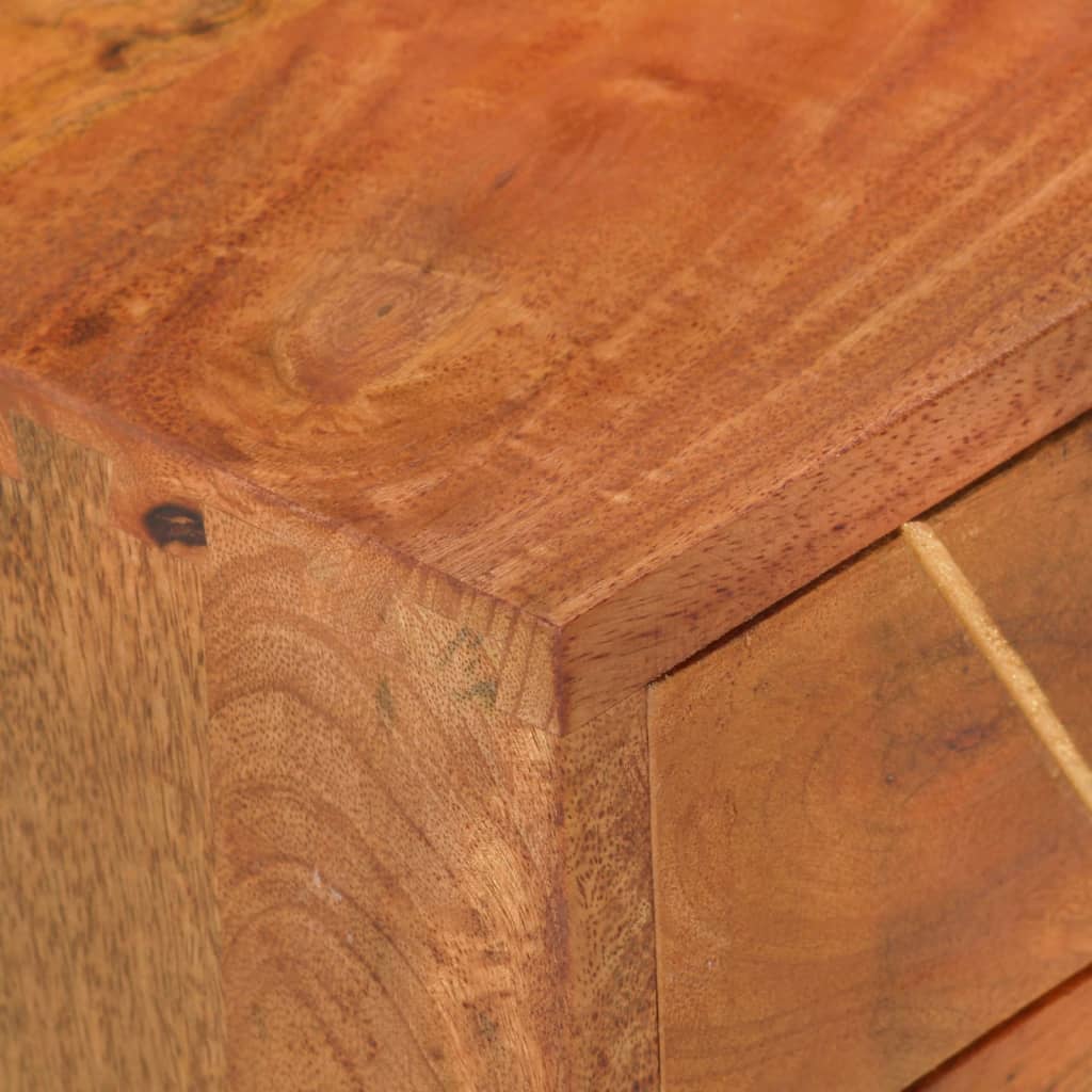 Mesita De Noche De Madera Maciza De Mango 43x30x58 Cm_4