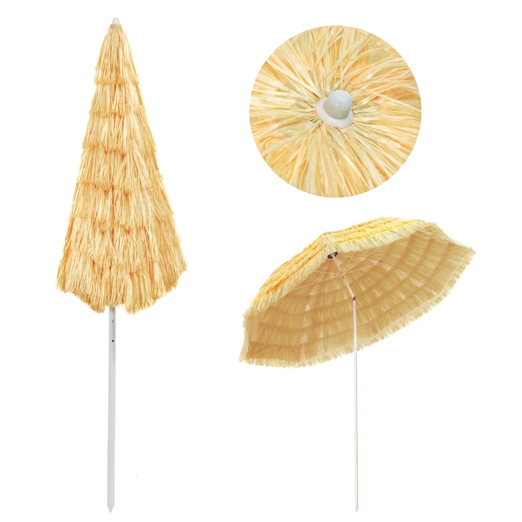 Sombrilla De Playa Estilo Hawaii Natural 300 Cm_1