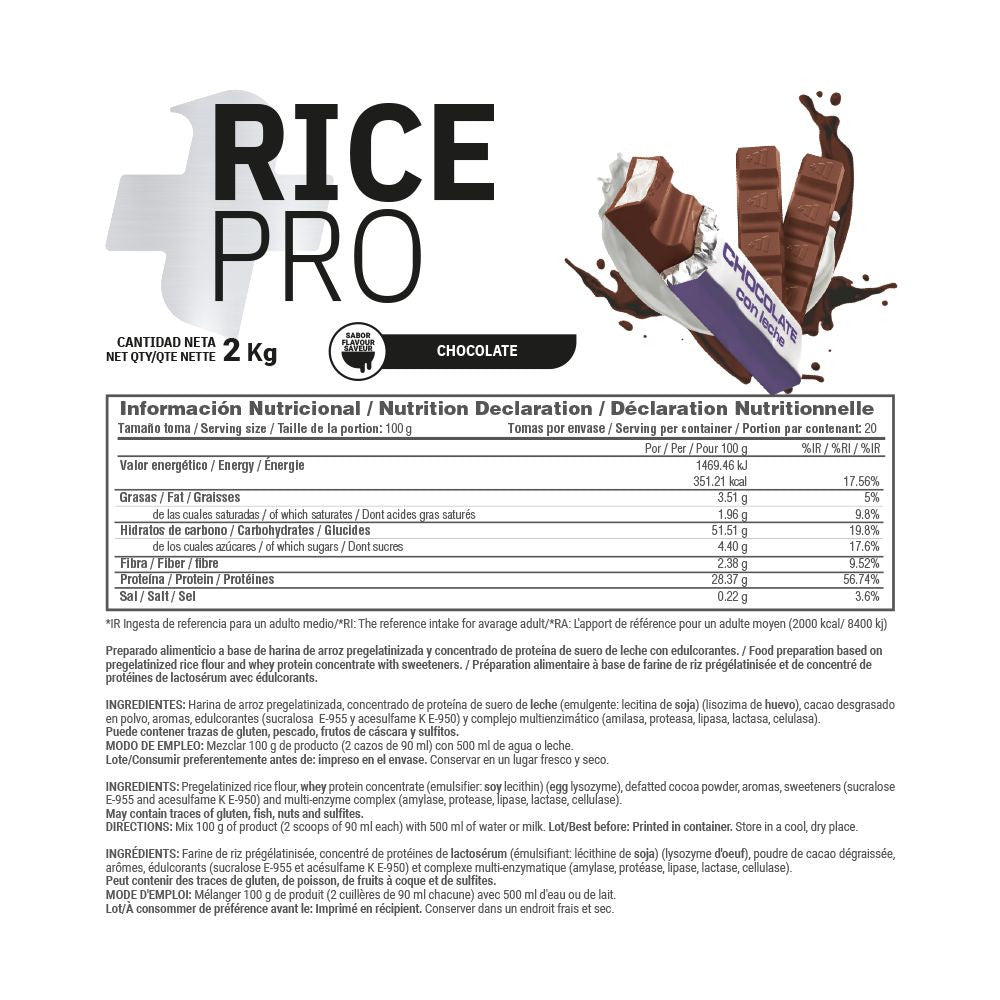 Rice Pro (crema De Arroz Con Proteína) - 2 Kg - Black Cookies - Crema De Arroz - Masmusculo_4
