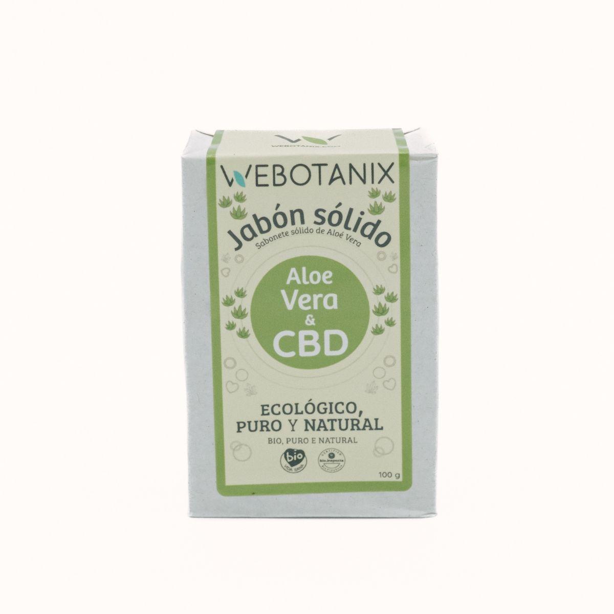 WeBotanix Jabón sólido CBD Bio 100 g CBD y Aloe Vera