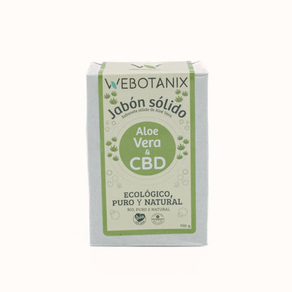 WeBotanix Jabón sólido CBD Bio 100 g CBD y Aloe Vera