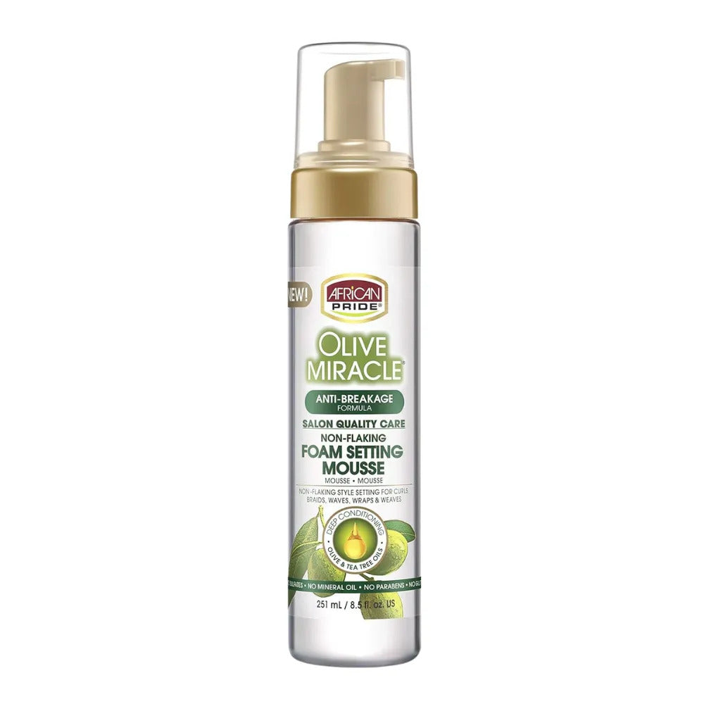 African Pride Olive Miracle Foam Setting Mousse 251ml_0