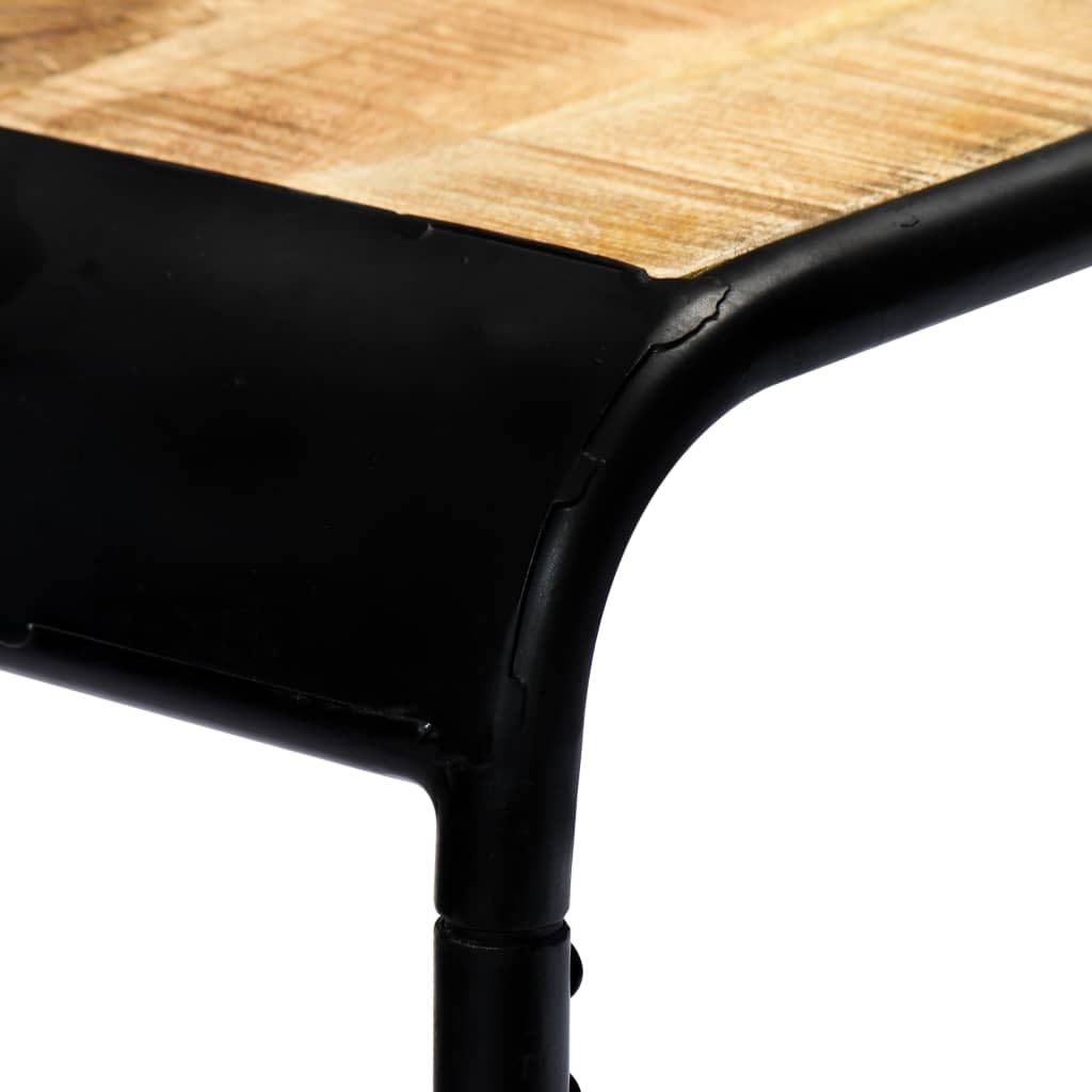 Mesa Consola De Madera Maciza De Mango Sin Tratar 140x35x76 Cm_3