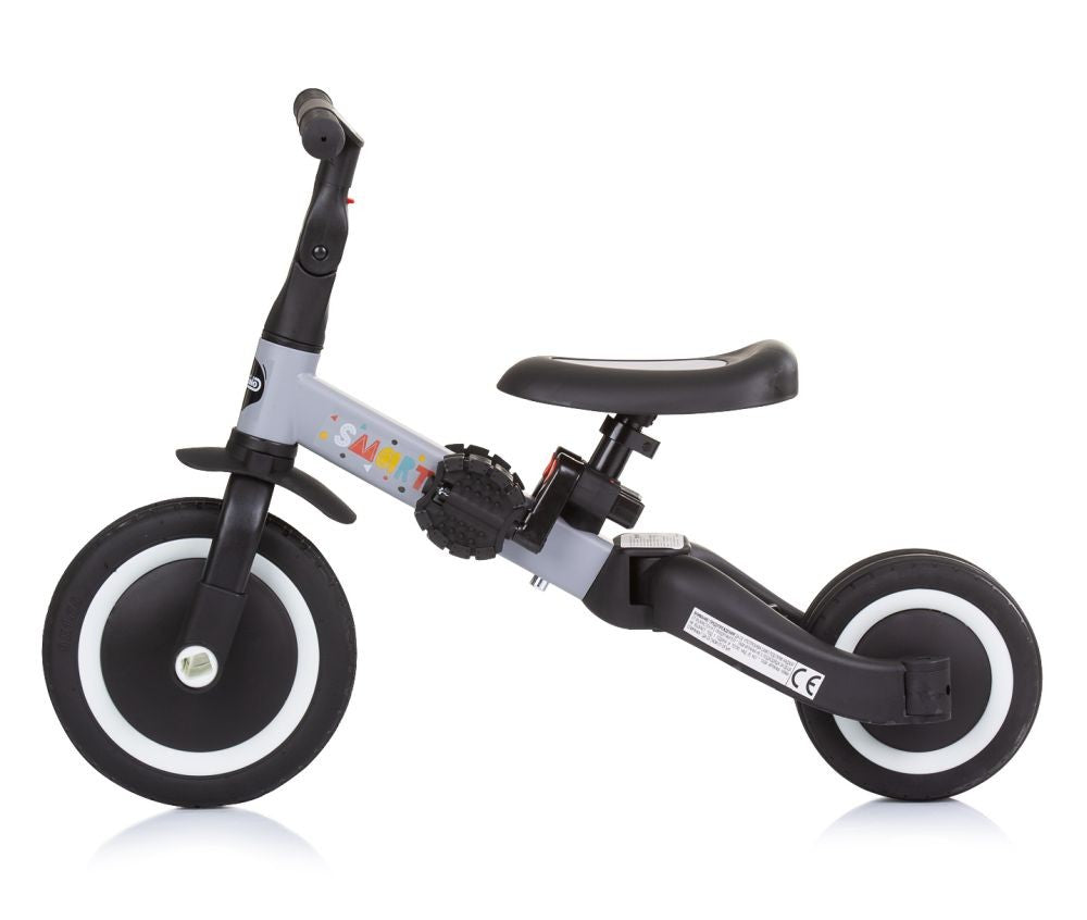 Triciclo Convertible En Bicicleta Con Pedales Smarty Grey_4