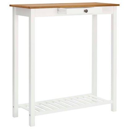 Mesa Alta De Bar De Madera Maciza De Roble 100x40x110 Cm_0