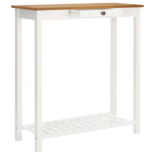 Mesa Alta De Bar De Madera Maciza De Roble 100x40x110 Cm_0