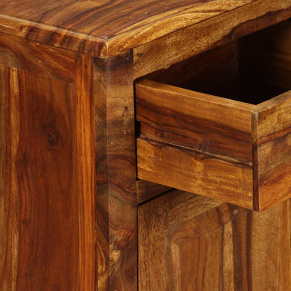 Mesita De Noche De Madera Maciza De Sheesham 40x30x50 Cm_2