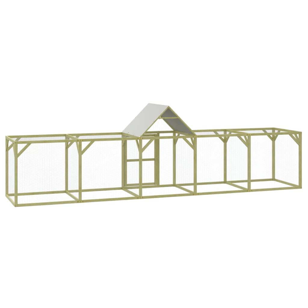 Vidaxl Gallinero Madera Maciza De Pino Impregnada 500x100x150 Cm_4