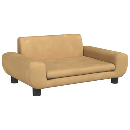 Cama Para Perros De Terciopelo Marrón 70x45x33 Cm / Vetonek_2