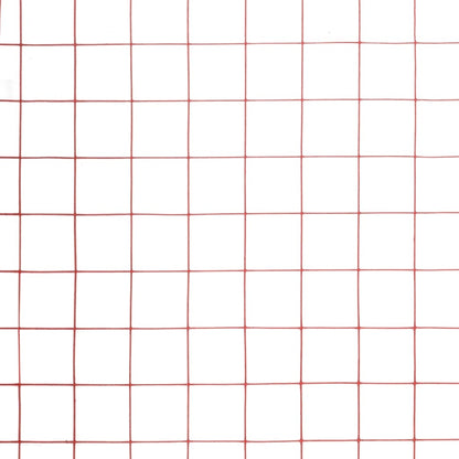 Alambrada De Gallinero Acero Revestimiento Pvc Rojo 25x1,5 M / Vetonek_0