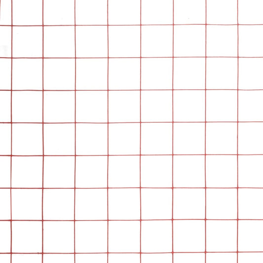 Alambrada De Gallinero Acero Revestimiento Pvc Rojo 25x1,5 M / Vetonek_0